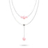Coral | Silver | Lumos Ceramic Cascade Double Pendant